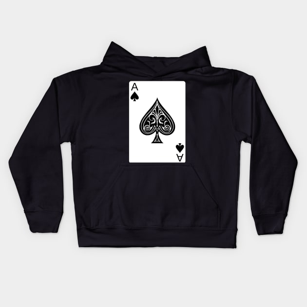 Ace of spades Kids Hoodie by Yamoos